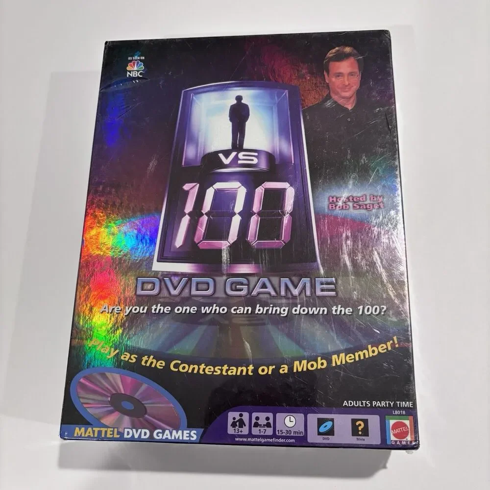 1 vs 100 DVD Game Hosted by Bob Saget Mattel 2007 Trivia Party Game NEW Sealed